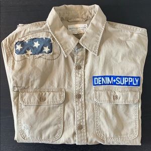 Denim & Supply Distressed Button Down